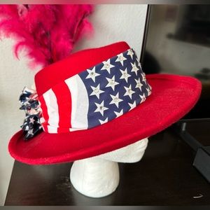 American Flag Red Wool Hat